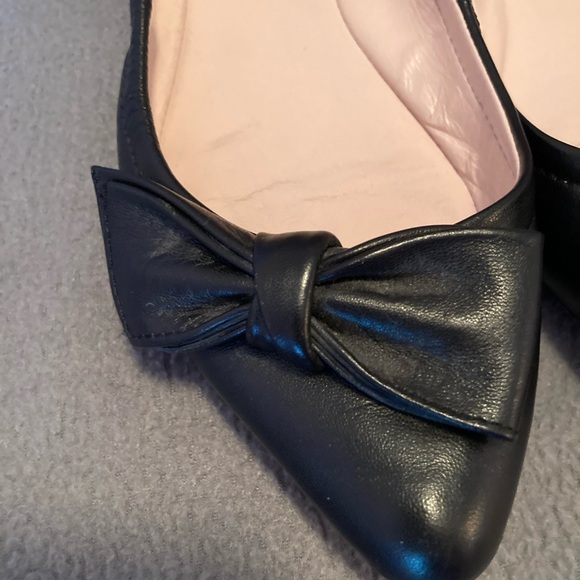 Kate Spade Black Sz 6.5M Bow Ballet Flats Shoes Slip On Comfort Suki Scrunch - Picture 6 of 13